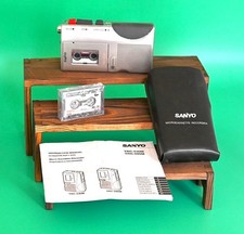 Lovely Vintage Sanyo TRC - 530M Micro Cassette Recorder in Fine Working Order