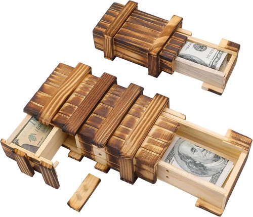 2pcs wooden secret puzzle - wooden,