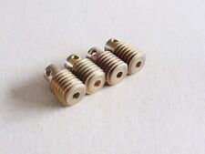 4 x Meccano Brass Worm Gear Part 32 Double Tapped