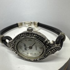 Sterling Silver Vintage Style Marcasite Cocktail Watch Boxed & Free Post