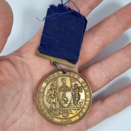 Antique bronze medal liverpool - antique,