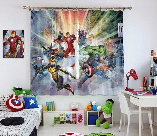 Marvel avengers photo curtains - marvel,
