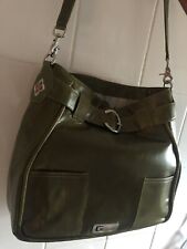 Giorry Baby Changing Diaper Designer Bag Olive Green Leather