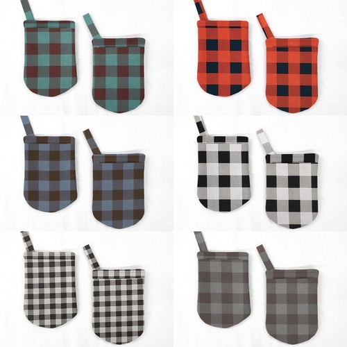 Buffalo check plaid oven mitts - buffalo,