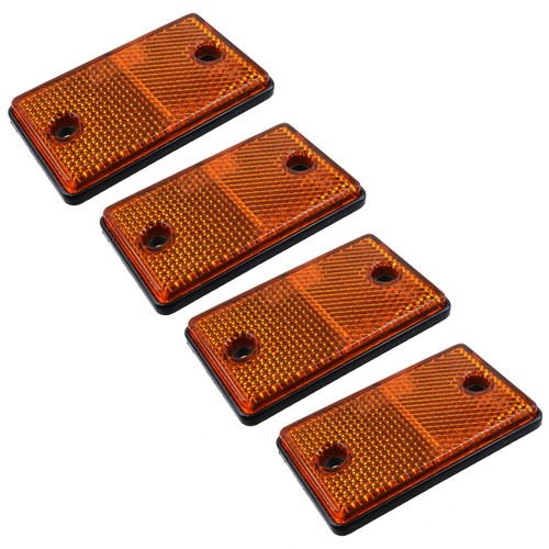 Orange amber rectangular - orange,