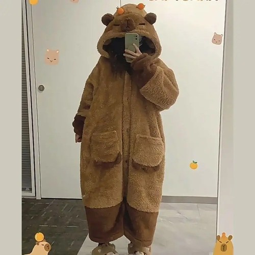 Winter capybara kigurumi - capybara,
