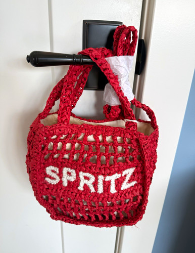 Spritz red white small - small, tote
