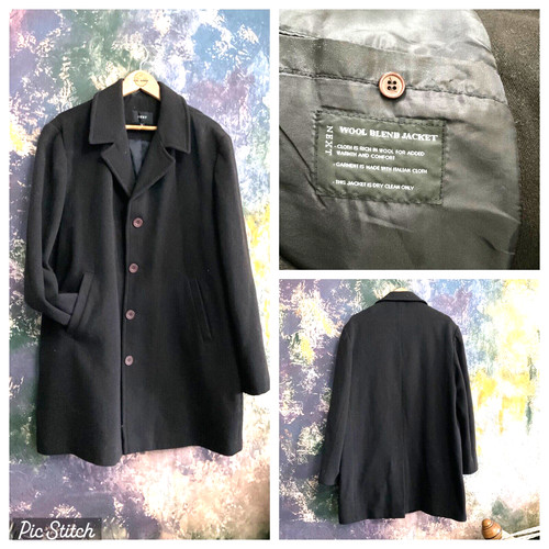 Mens coat brown wool overcoat - wool,
