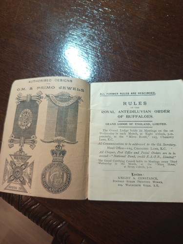 1919 rules raob certificate - raob, of