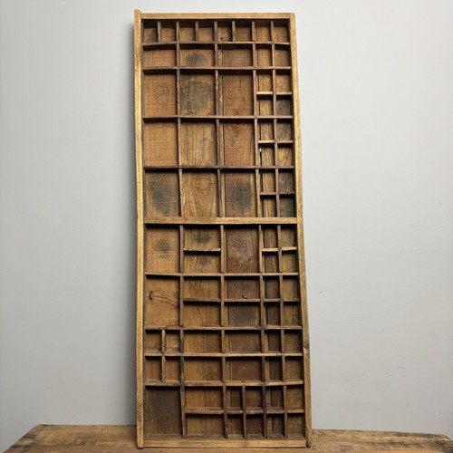 Vintage wooden printers tray - wooden,