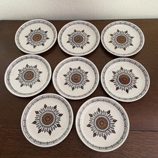 Vintage Retro 70's Biltons Set Of 8 Side Plates 17cm - Geometric