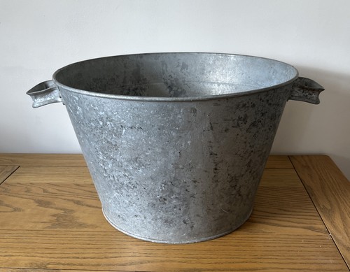Vintage galvanised container - galvanised,