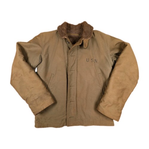 Vtg ww2 navy deck jacket - navy,