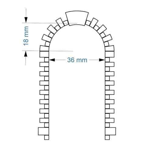 Arched quoins 36x18mm - arched,