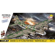 COBI-5749 WWII Boeing B-17 Flying Fortress Model Plane Building Bricks 1371Pcs