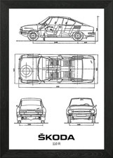 BNW Skoda 110 R Framed Wall