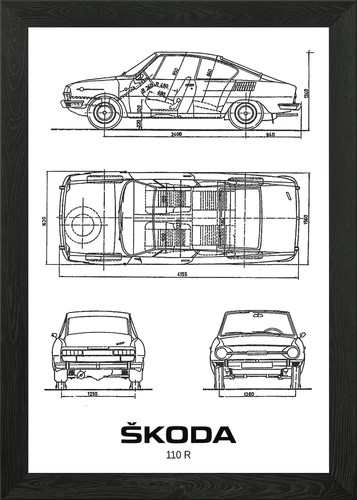 Bnw skoda 110 framed wall - 110,