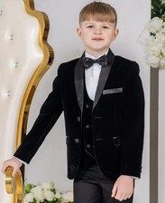 Boys Suits Boys Black  velvet