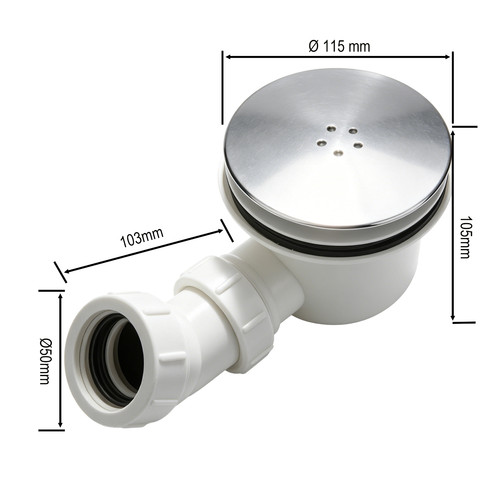 90mm shower tray - shower, waste