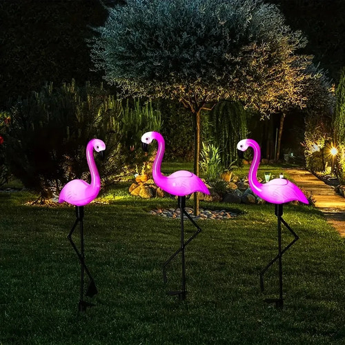 Solar flamingo garden lights - solar,