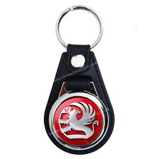 VAUXHALL RED FAUX LEATHER KEY RING / KEY FOB