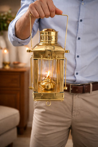 Handmade brass ship oil - handmade,