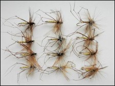 Daddy Long Legs Trout Flies, 12 x Standard Daddys, Size 10/12, Fishing Flies