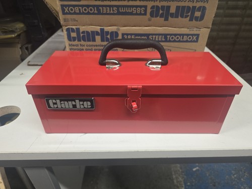Clarke 385mm red toolbox - clarke,