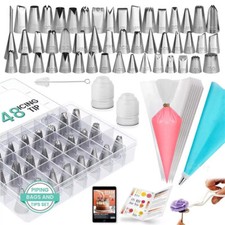 74 PCs Piping Bags and Nozzles | New Cake Decorating Kit-48 Numbered Icing