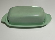 Boonton Covered Butter Dish Green Melamine “Atomic” Collection