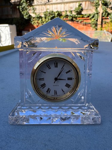 Vintage cut glass mantel - cut, clock