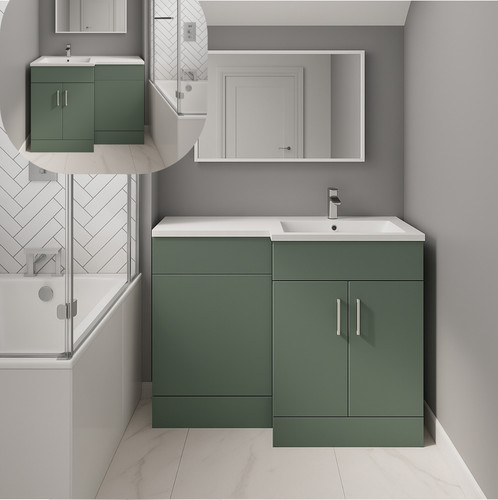 Modern calm green bathroom - calm,