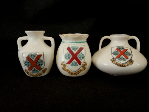 Goss crested china with - goss/crested, x3