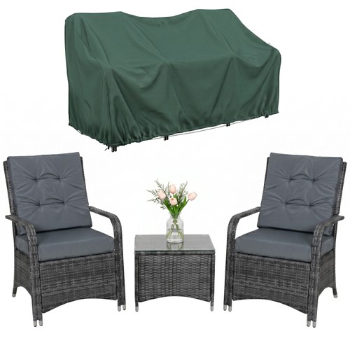 Outsunny rattan 3pcs chair - rattan,