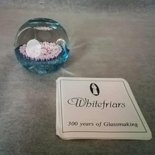 Whitefriars Crystal Glass Paperweight UK, Collectible, 1680s Origin