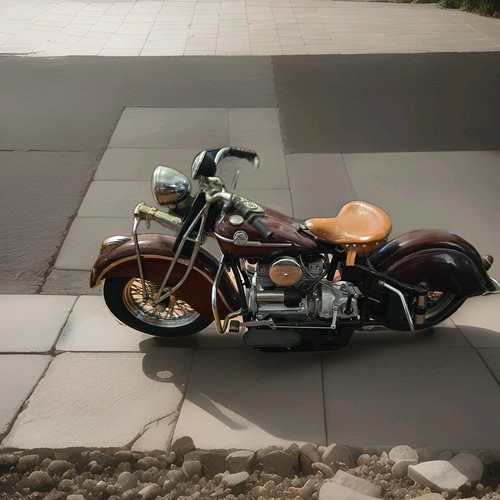 Vintage red indian motorcycle - vintage,