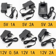100-240V AC to DC Power Adapter Supply Charger 24V 5V 12V 1A 2A 0.5A EU US Plug