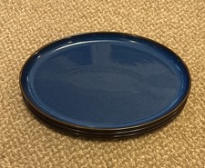 DENBY Imperial Blue Medium Oval Trays / Plates x 3 VERY GOOD CONDITION 