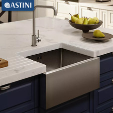 Astini Belfast 600 1.0 Bowl Brushed Stainless Steel Kitchen Sink & Waste