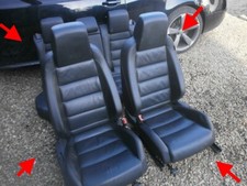 VW GOLF MK5 MK6 RECARO GTI SOFT LEATHER HEATED ELECTRIC SPORT SEATS GENUINE *WOW