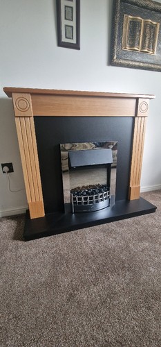 Wood surround electric fire - surround,