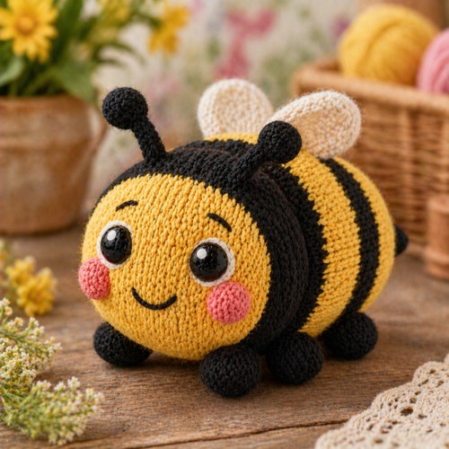 Cute bumble bee knitting - cute, dk