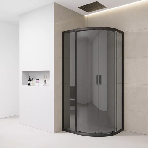 Black quadrant shower - black,