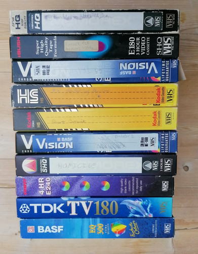 Vhs video cassette tapes - vhs,