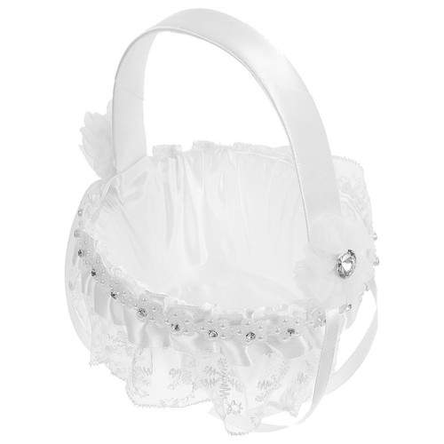 Lace wedding petal basket - wedding,