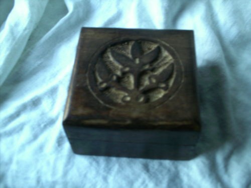 Carved wooden box 4 - ,