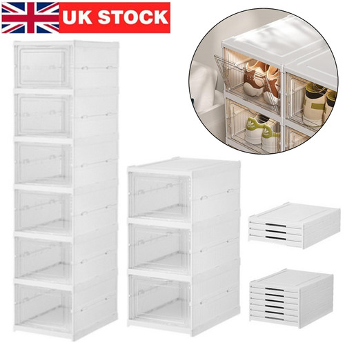 Clear plastic shoe storage box - clear,