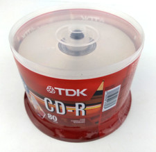 BRAND NEW TDK 50 PK CD-R's 700 MB 80 MIN 16X COMPACT DISCS RECORDABLE DISCS NOS