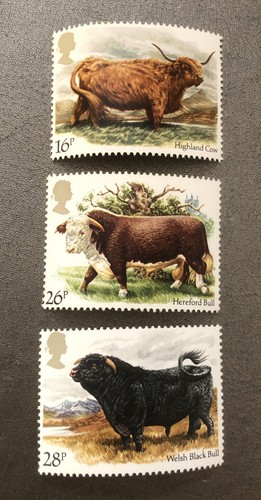 Set royal mail stamps - x3,