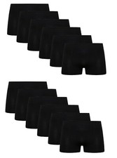 1-12 Pack Premium 100% Cotton Ladies Girls Boxer Shorts Hot Pants High Waist